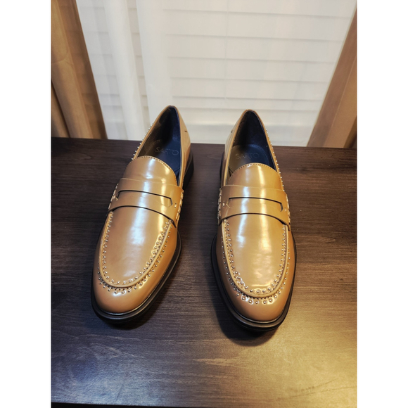 Sarto By Franco Sarto Women Studded Moccasins Penny Loafers Oxfords - 9 M Brown - Picture 11 of 16